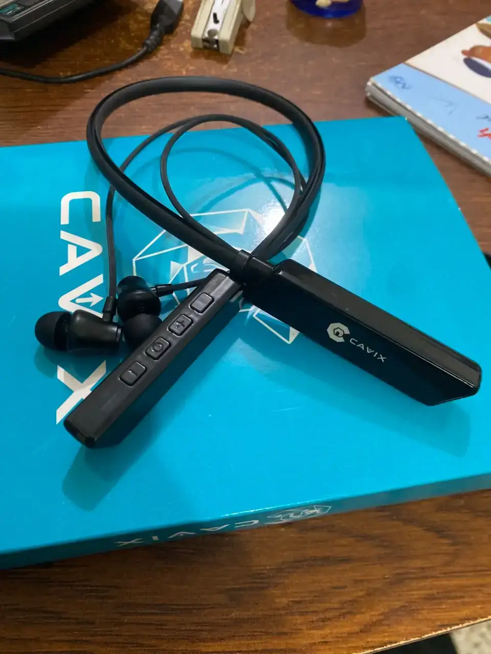 CAVIX 001 Neckband Bluetooth Earphone | 400 Hours Music Time | 5 Voice Change | Magnetic ON/OFF | Bluetooth 5.4 | Memory card supported Sports Wireless Neckband with Mic thumbnail 4
