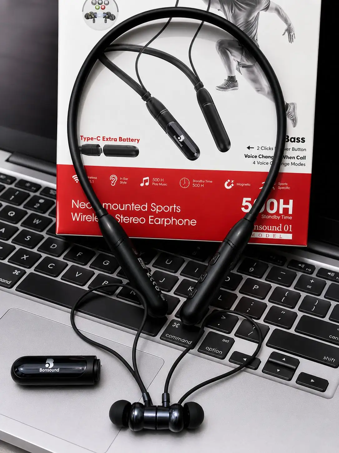 Bonsound-01 500 Hour Dual Battery Premium Neckband thumbnail 1