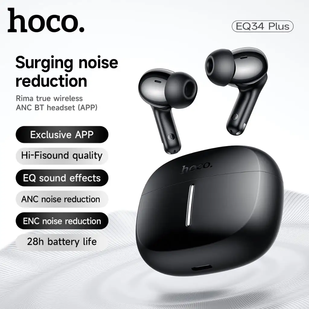 Hoco EQ34 Plus ANC+ENC TWS Earbud (App Supported) thumbnail 9